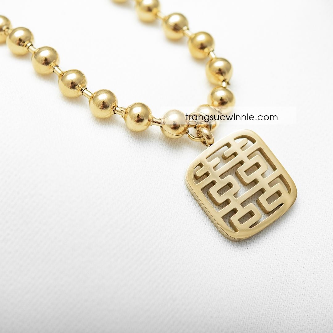  Lắc tay titan Hỷ vuông 