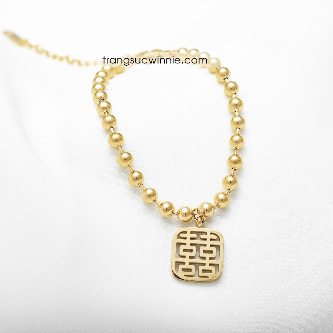  Lắc tay titan Hỷ vuông 