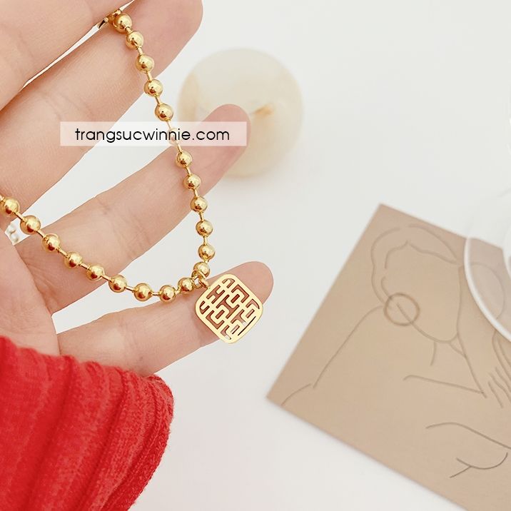  Lắc tay titan Hỷ vuông 