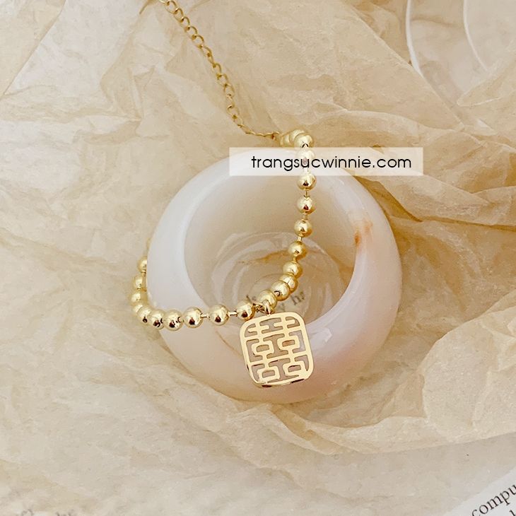  Lắc tay titan Hỷ vuông 