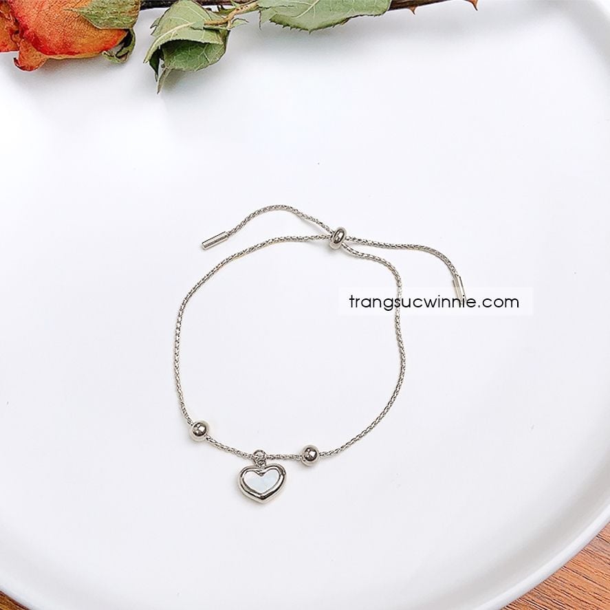  Lắc tay titan Nacre heart B 