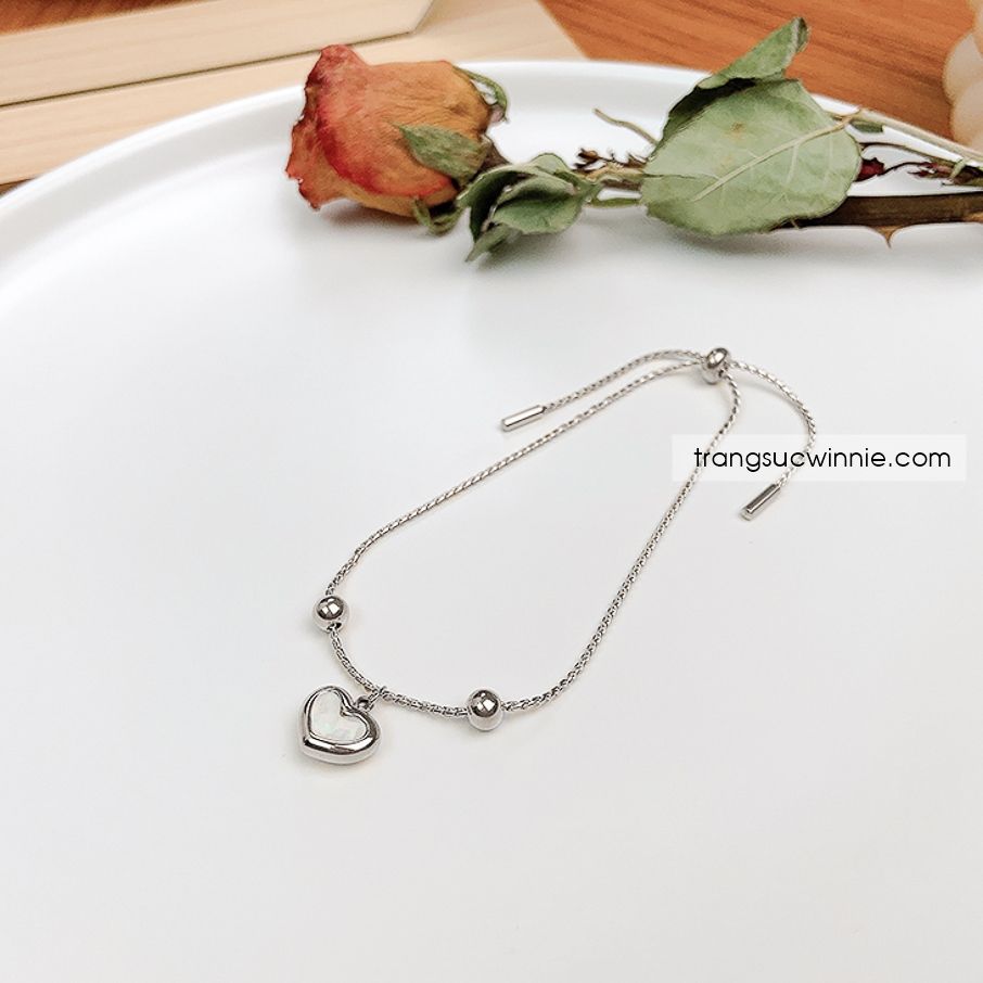  Lắc tay titan Nacre heart B 