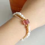  Lắc tay titan Ngọc trai ruby 