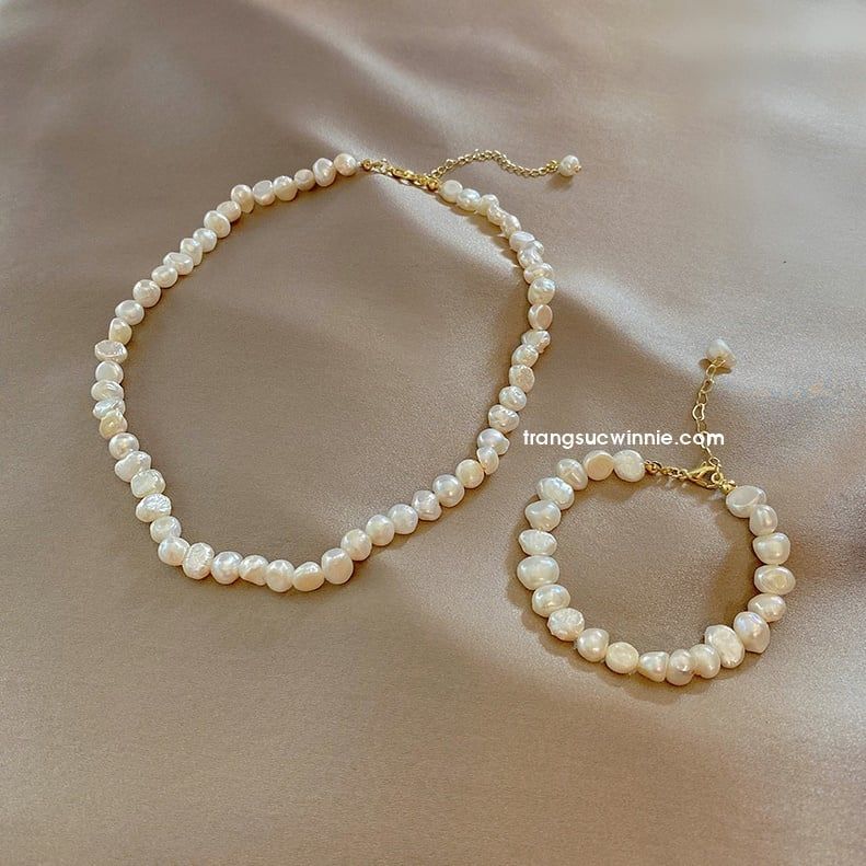  Lắc tay Ngọc trai thô 