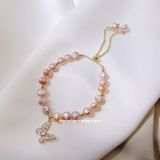  Lắc tay Ngọc trai bướm hồng 