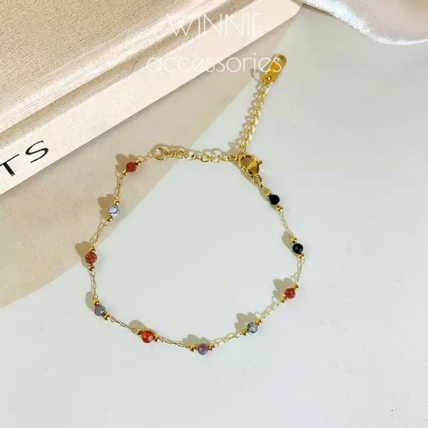  Lắc tay titan Pha lê màu 