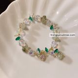  Lắc tay pha lê xanh 