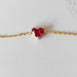  Lắc tay Bạc S925 Mono Pink heart 