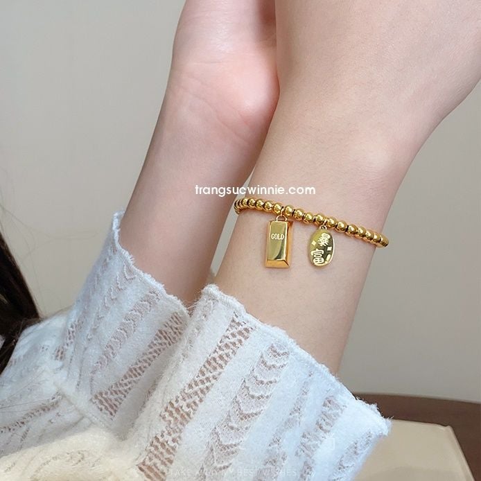  Lắc tay titan Thỏi vàng 