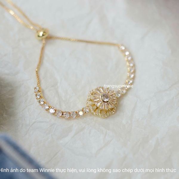  Lắc tay titan Thược dược trắng 