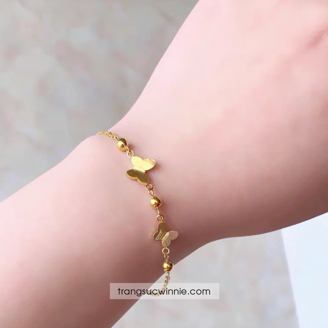  Lắc tay titan Tiny butterfly 