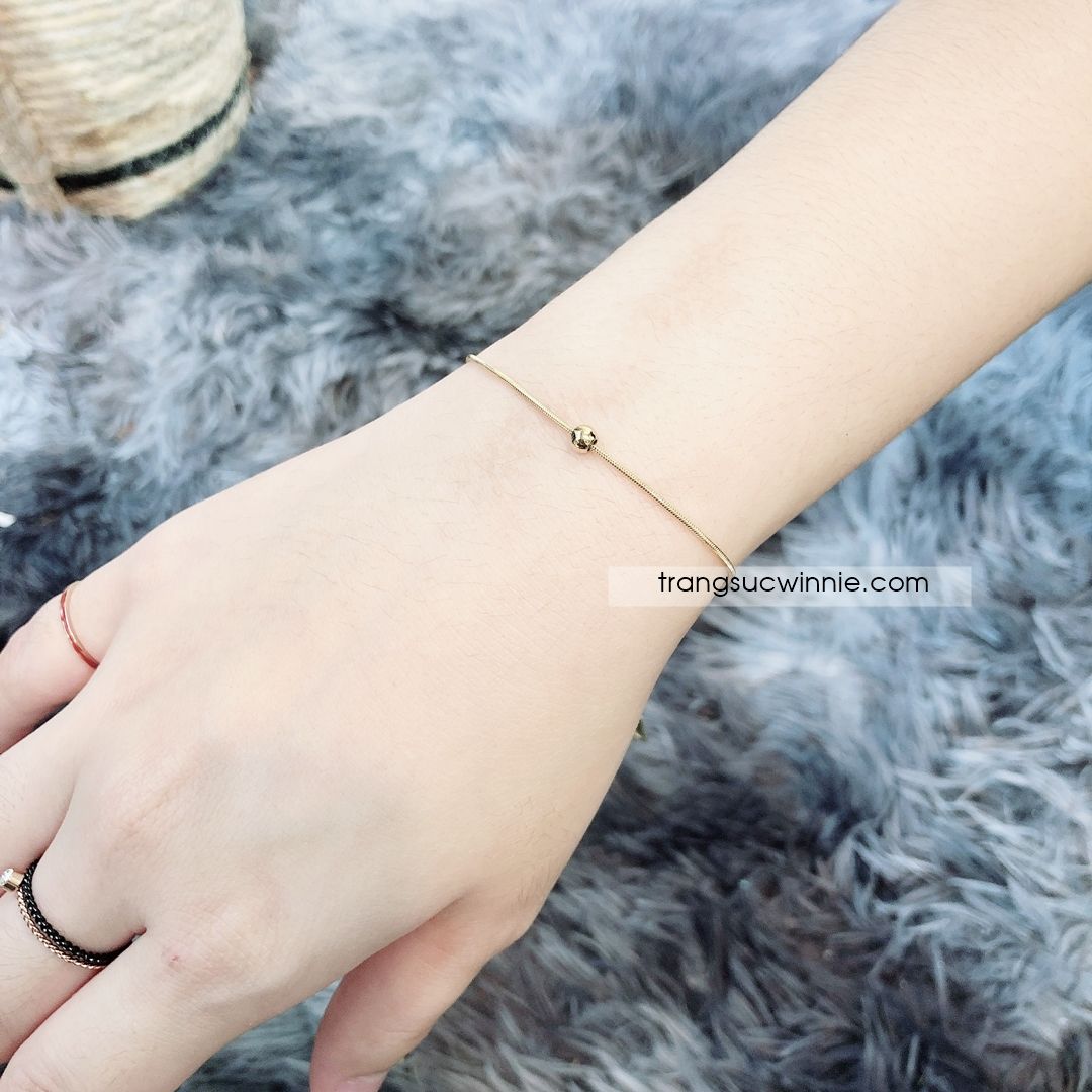  Lắc tay titan trơn mảnh dot 