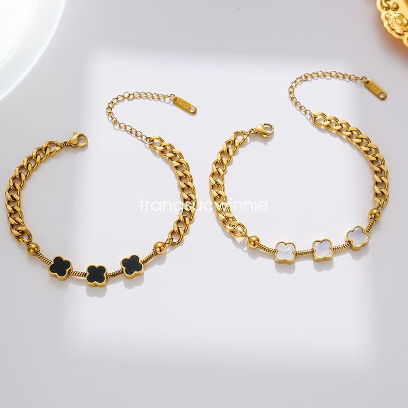  Lắc tay titan VCA 3 hoa 