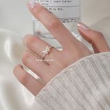  Nhẫn Bạc S925 Bướm pastel 