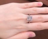  Nhẫn bạc S925 Emerald Cut 