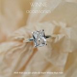  Nhẫn bạc S925 Emerald Cut 