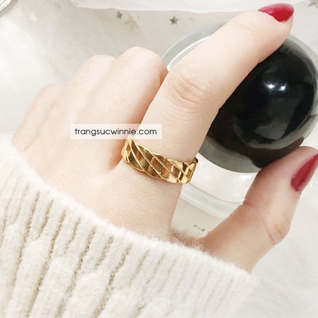  Nhẫn titan Flat chain L 