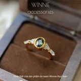  Nhẫn Bạc S925 Peridot Oval 