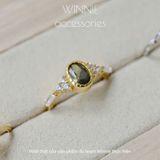  Nhẫn Bạc S925 Peridot Oval 