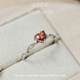  Nhẫn Bạc S925 Ruby heart 