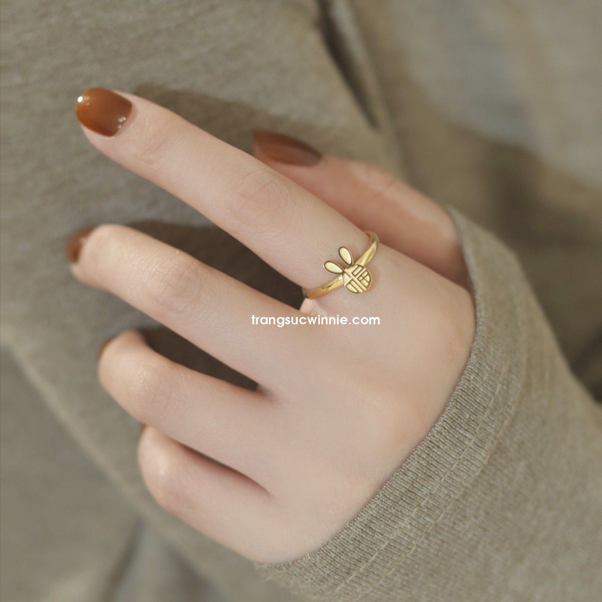  Nhẫn titan Thỏ phúc 