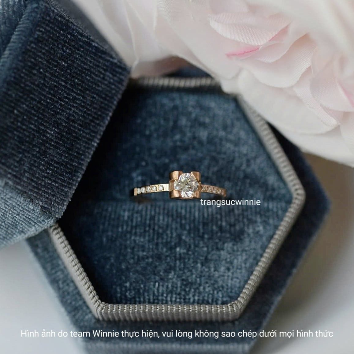  Nhẫn titan Square stone VH 