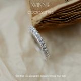  Nhẫn bạc S925 Viền đá Oval 