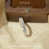  Nhẫn bạc S925 Viền đá Oval 