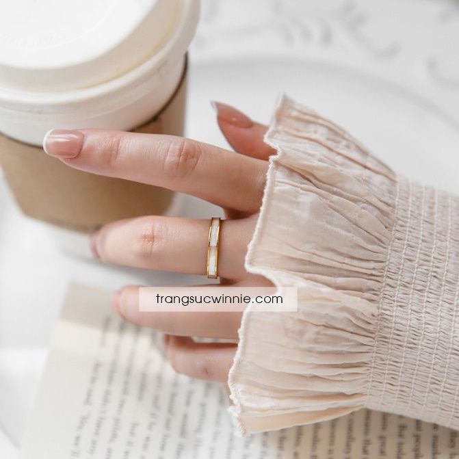  Nhẫn titan xà cừ VG 