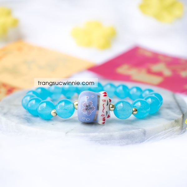  Vòng neko blue nhạt 