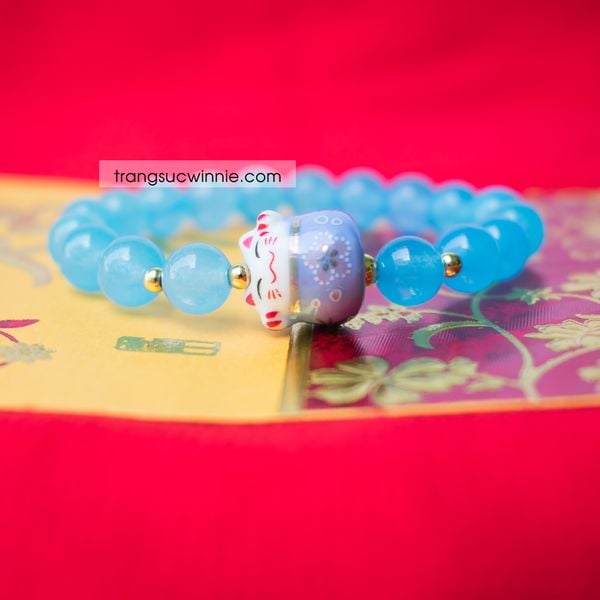 Vòng neko blue nhạt 