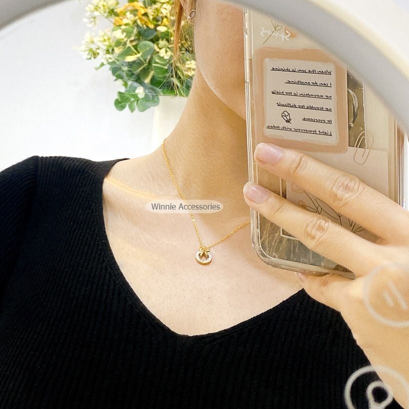  Dây chuyền titan Nơ tròn VG 