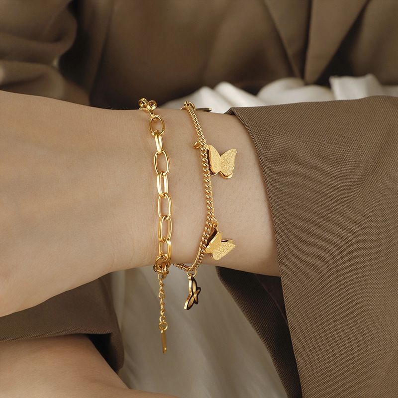  Lắc tay titan Layer bướm matte 