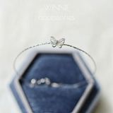 Vòng tay Bạc S925 Kiềng Bướm Pastel 