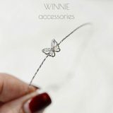  Vòng tay Bạc S925 Kiềng Bướm Pastel 