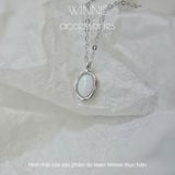  Dây chuyền Bạc S925 Opal trắng 