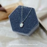  Dây chuyền Bạc S925 Opal trắng 