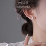  Hoa tai Bạc S925 Opal trắng 