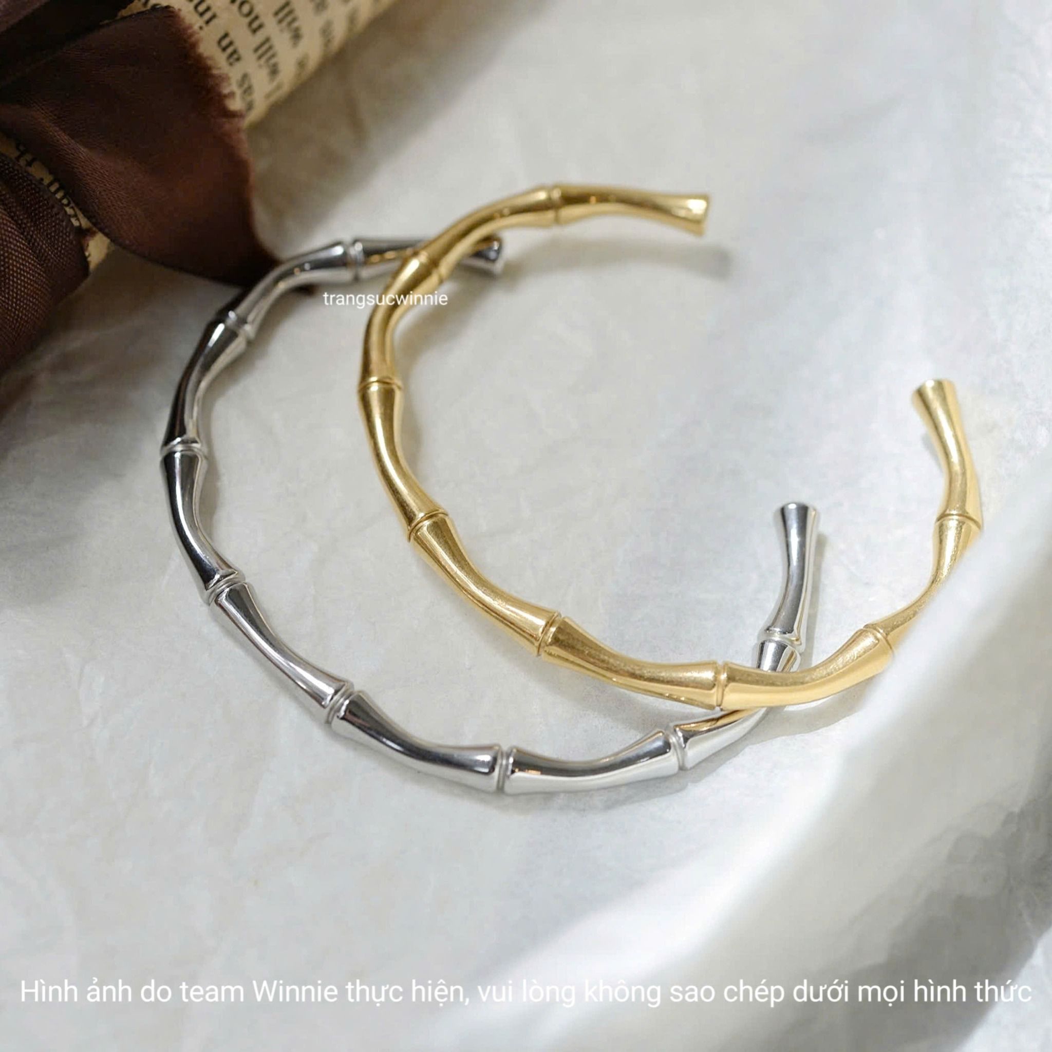  Vòng tay titan Cuff bamboo VG 