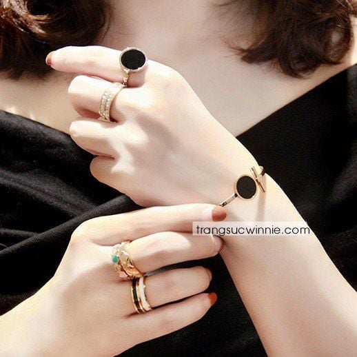  Vòng tay titan black cross 
