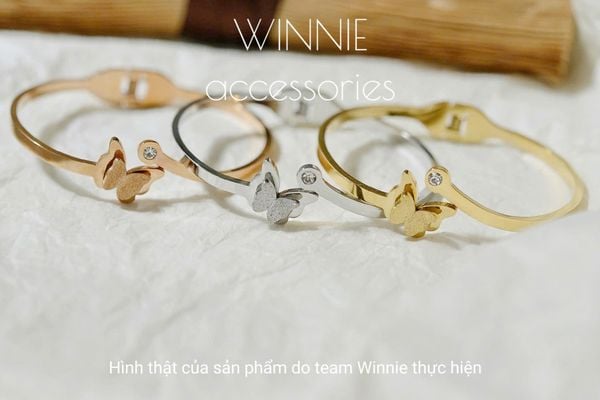  Vòng tay titan Bướm matte 