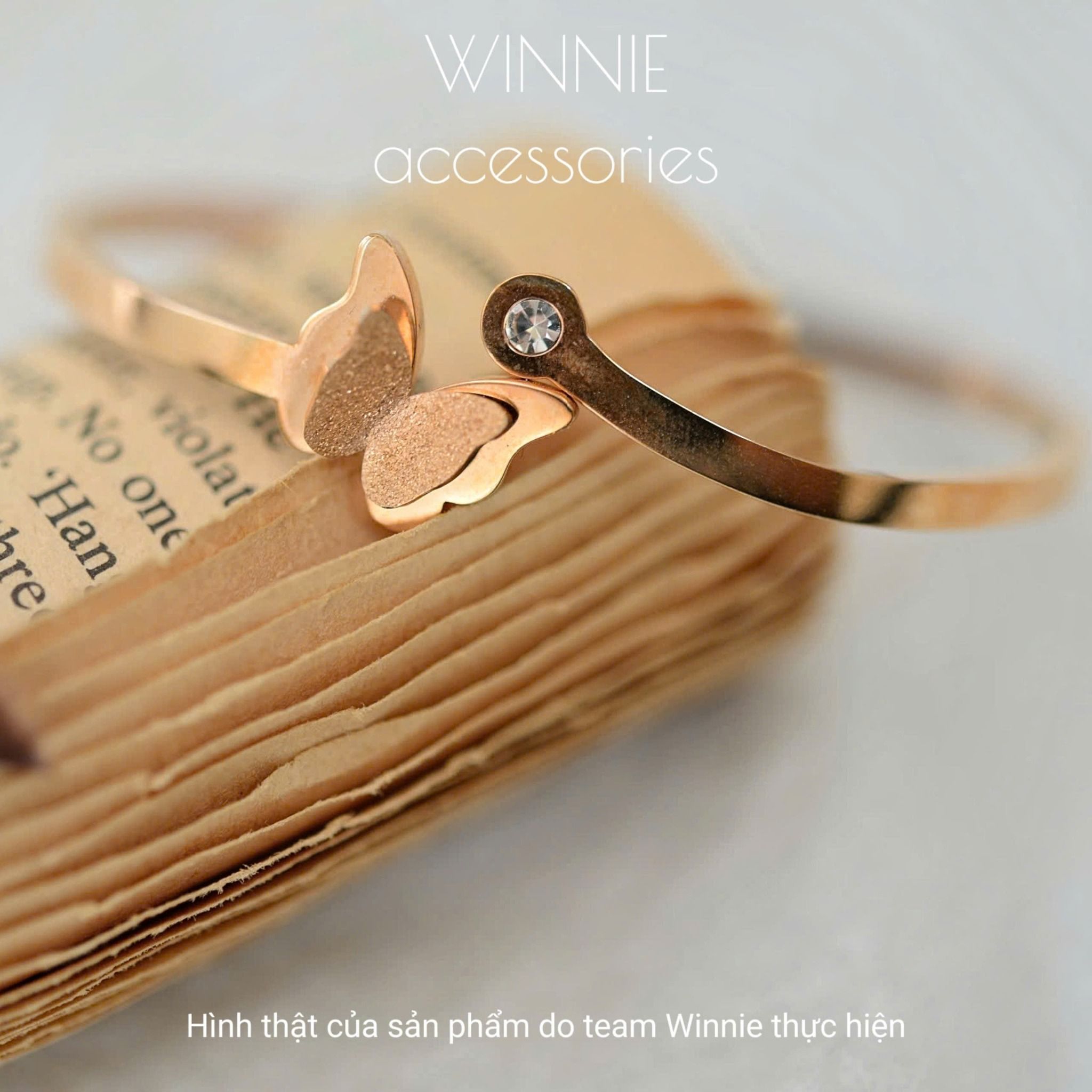  Vòng tay titan Bướm matte 