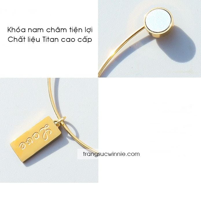  Vòng tay titan Love Gold VG 