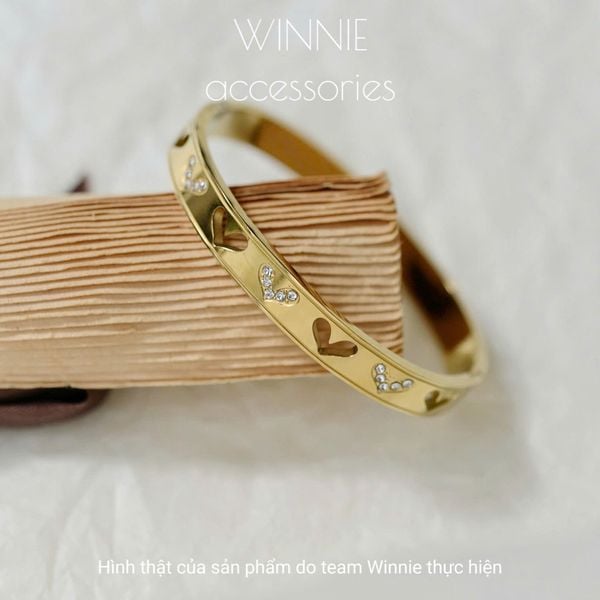  Vòng tay titan Tim rỗng 