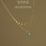  Dây chuyền Titan Layer Blue Opal 