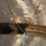  Dây chuyền Titan Layer Blue Opal 