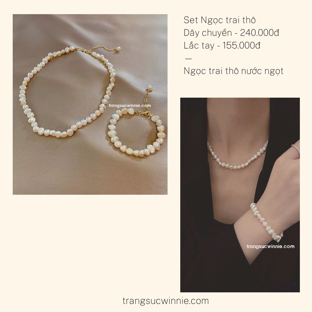  Lắc tay Ngọc trai thô 