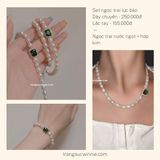  Lắc tay Ngọc trai lục bảo 