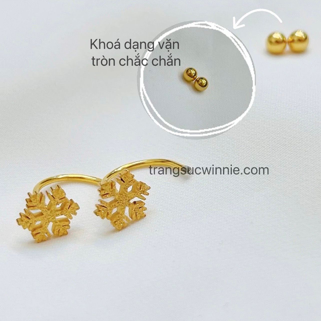  Hoa tai titan JK snowflake 