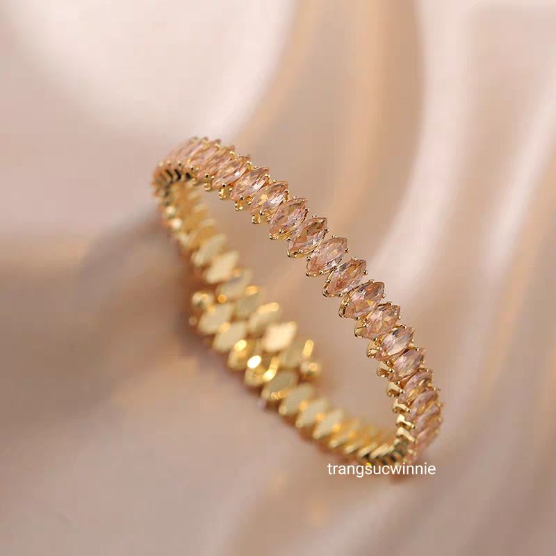  Vòng tay titan Oval Trà 